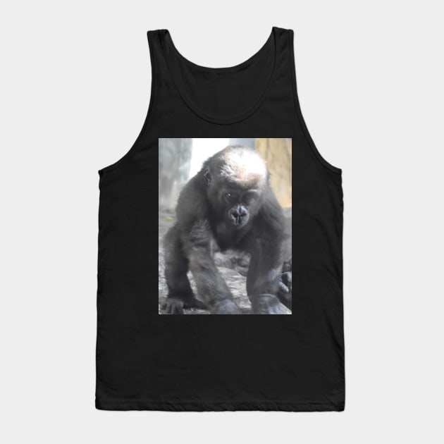 Western Lowland Gorilla baby Tank Top by Sharonzoolady